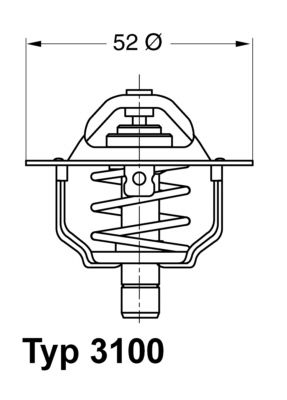 Термостат, охлаждающая жидкость BorgWarner 310092D
