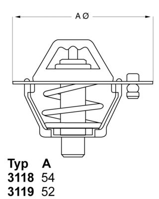 Термостат, охлаждающая жидкость BorgWarner 311988D3