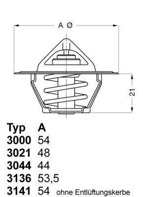 Термостат, охлаждающая жидкость BorgWarner 314187D