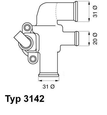 Термостат, охлаждающая жидкость BorgWarner 314290D
