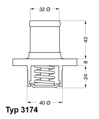 Термостат, охлаждающая жидкость BorgWarner 317489D