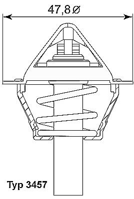 Термостат, охлаждающая жидкость BorgWarner 345790D