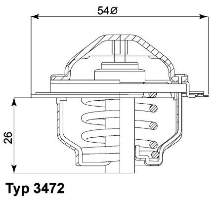 Термостат, охлаждающая жидкость BorgWarner 347287D