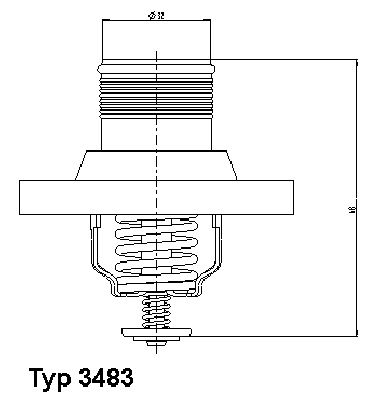 Термостат, охлаждающая жидкость BorgWarner 348389D