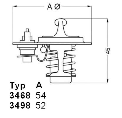 Термостат, охлаждающая жидкость BorgWarner 349888D