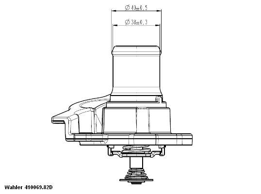 Термостат, охлаждающая жидкость BorgWarner 41093782D