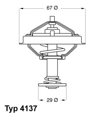 Термостат, охлаждающая жидкость BorgWarner 413780D