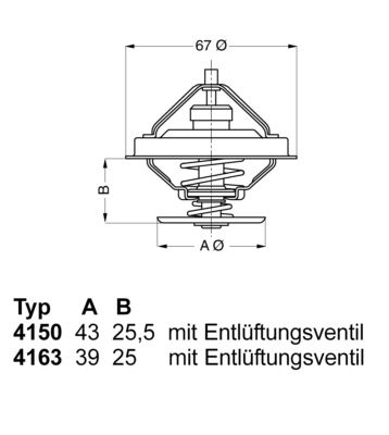 Термостат, охлаждающая жидкость BorgWarner 415083D50