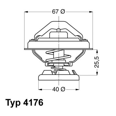 Термостат, охлаждающая жидкость BorgWarner 417685D
