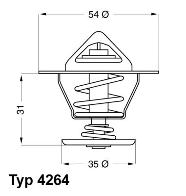 Термостат, охлаждающая жидкость BorgWarner 426484D