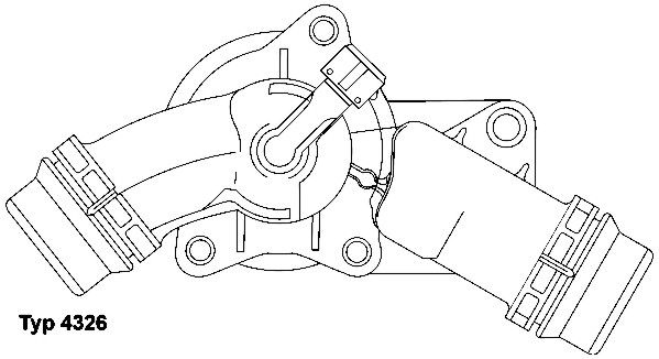 Термостат, охлаждающая жидкость BorgWarner 432697D