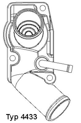 Термостат, охлаждающая жидкость BorgWarner 443392D