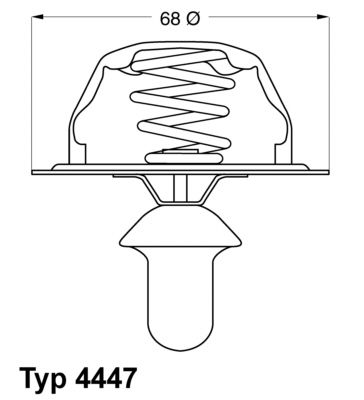 Термостат, охлаждающая жидкость BorgWarner 444785D