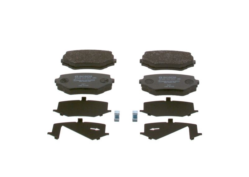 Комплект тормозных колодок, дисковый тормоз BOSCH 0986424658