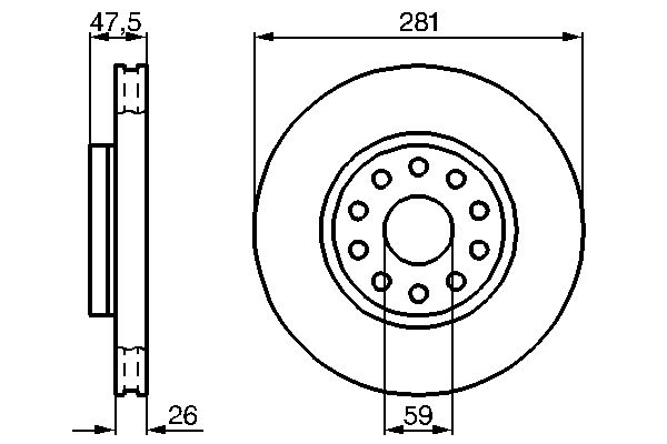 Тормозной диск BOSCH 0986478460
