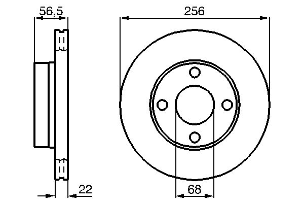 Тормозной диск BOSCH 0986478550