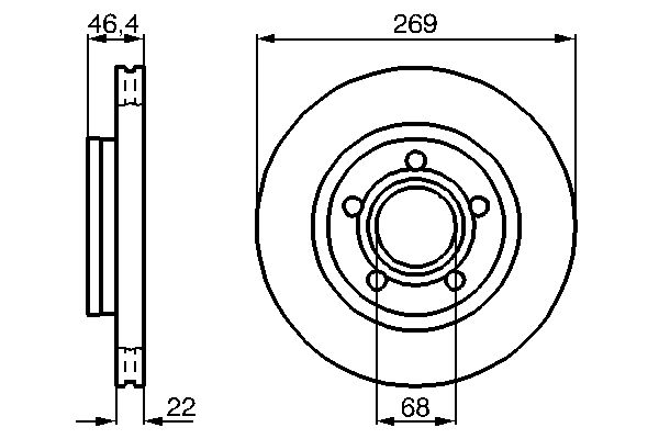Тормозной диск BOSCH 0986478574