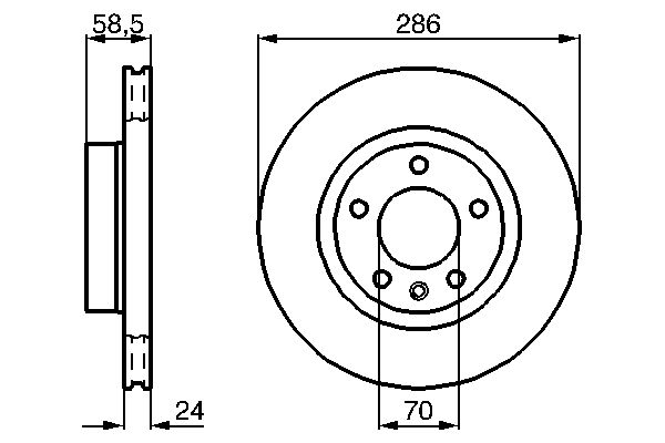 Тормозной диск BOSCH 0986478594