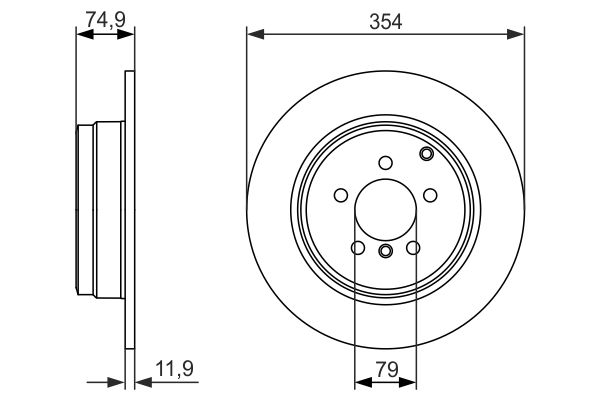 Тормозной диск BOSCH 0986479612