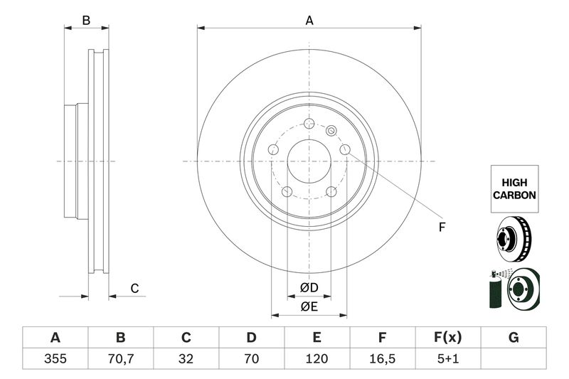 Тормозной диск BOSCH 0986479G54