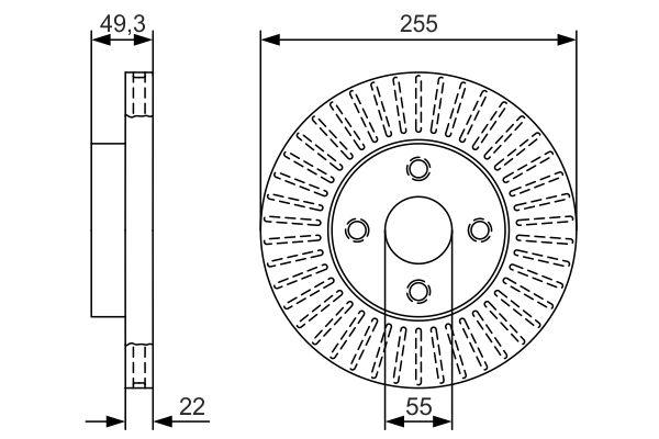 Тормозной диск BOSCH 0986479T11