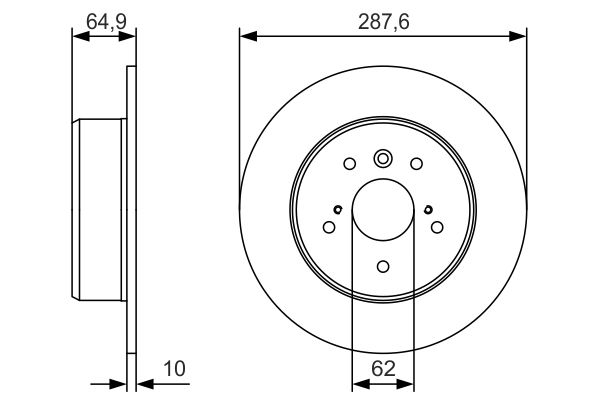 Тормозной диск BOSCH 0986479T69
