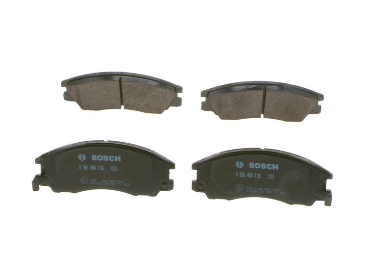 Комплект тормозных колодок, дисковый тормоз BOSCH 0986494138
