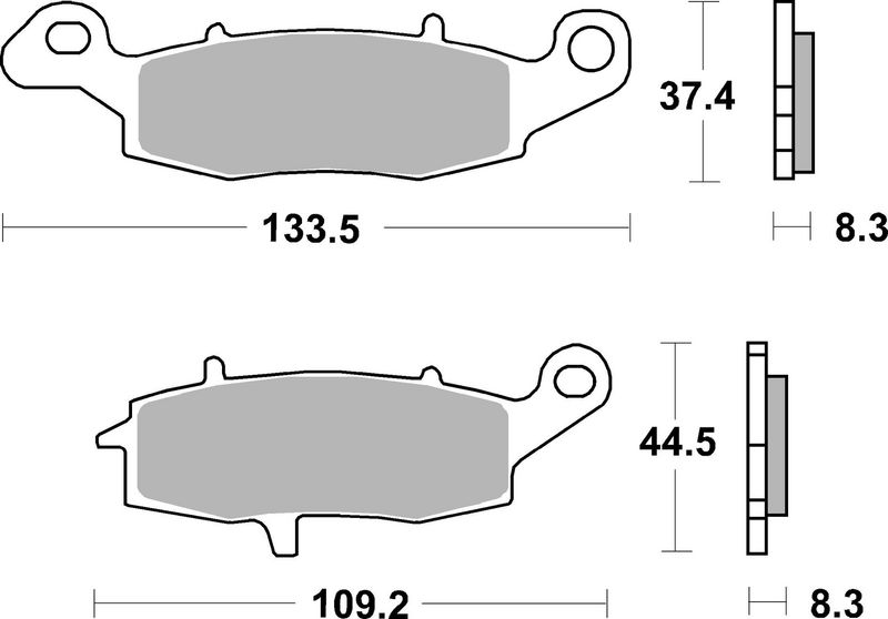Комплект тормозных колодок, дисковый тормоз BREMBO 07KA18SA