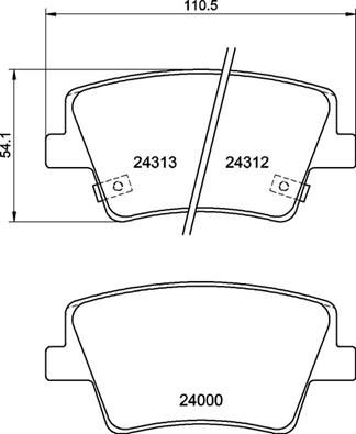 Комплект тормозных колодок, дисковый тормоз BREMBO P30117