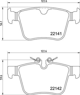 Комплект тормозных колодок, дисковый тормоз BREMBO P36037