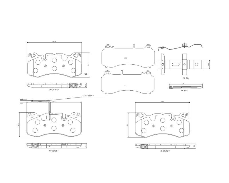 Комплект тормозных колодок, дисковый тормоз BREMBO P48005