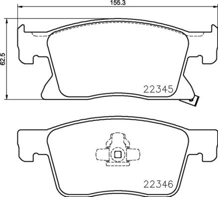 Комплект тормозных колодок, дисковый тормоз BREMBO P59091