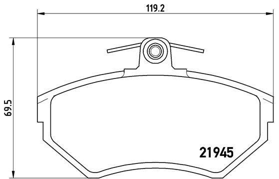 Комплект тормозных колодок, дисковый тормоз BREMBO P85032