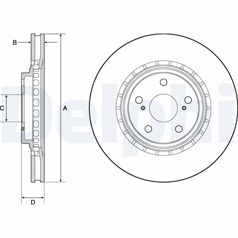Тормозной диск DELPHI BG4691C