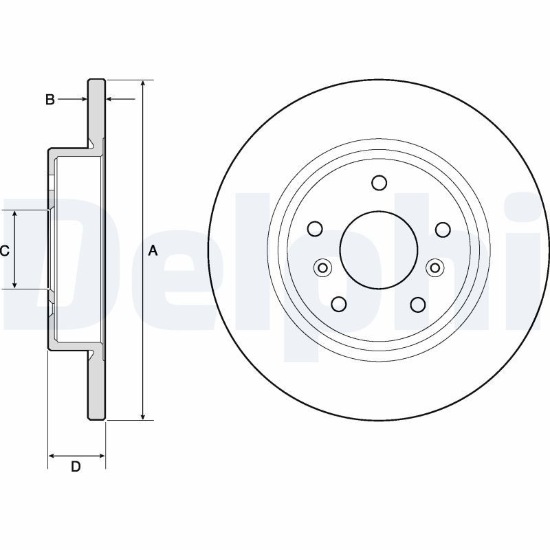 Тормозной диск DELPHI BG4807C