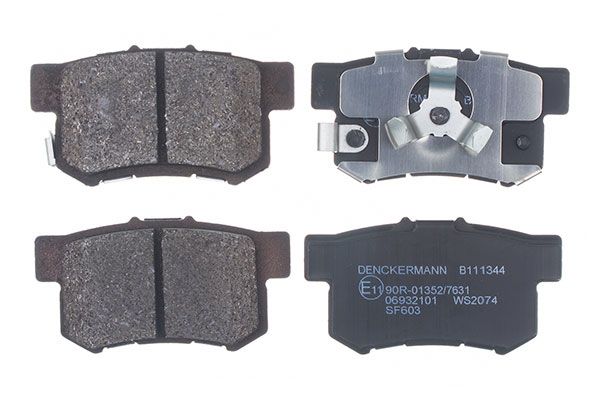 Комплект тормозных колодок, дисковый тормоз DENCKERMAN B111344