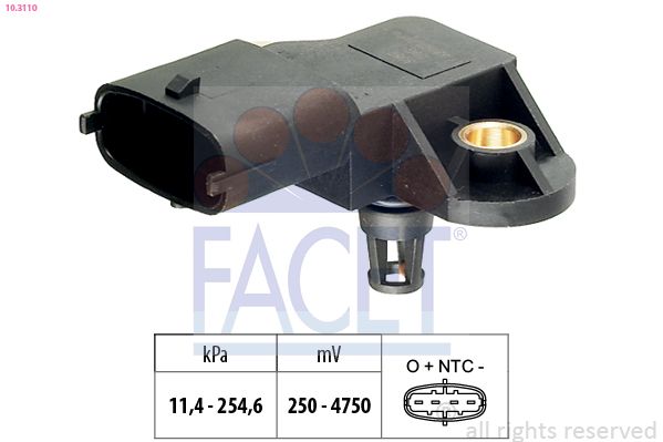 Датчик давления воздуха, высотный корректор FACET 103110