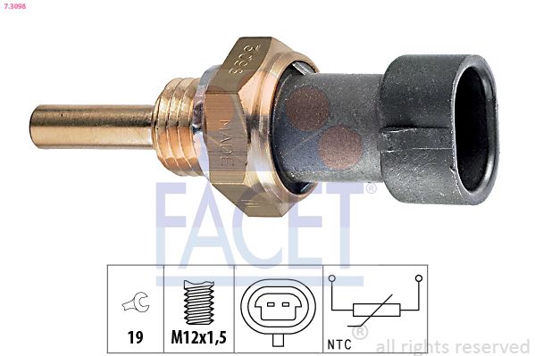 Датчик, температура масла FACET 73098