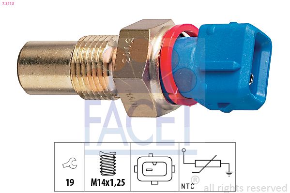 Датчик, температура масла FACET 73113