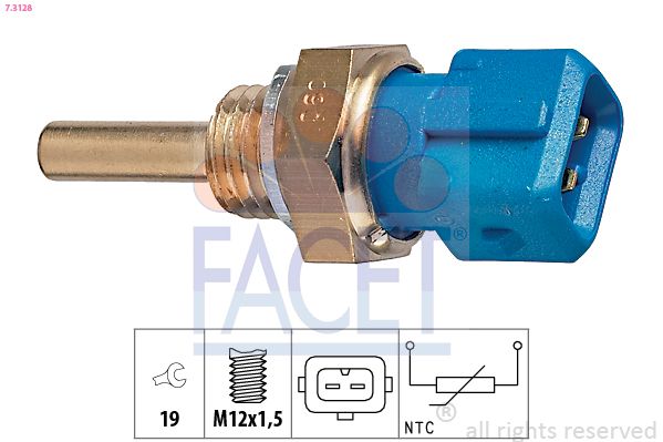 Датчик, температура масла FACET 73128