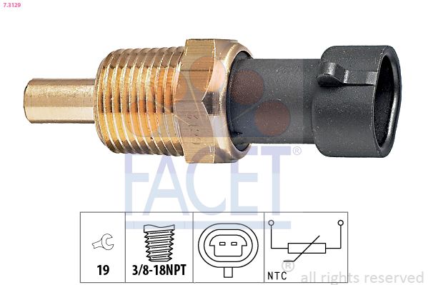 Датчик, температура масла FACET 73129