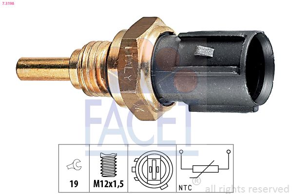 Датчик, температура масла FACET 73198