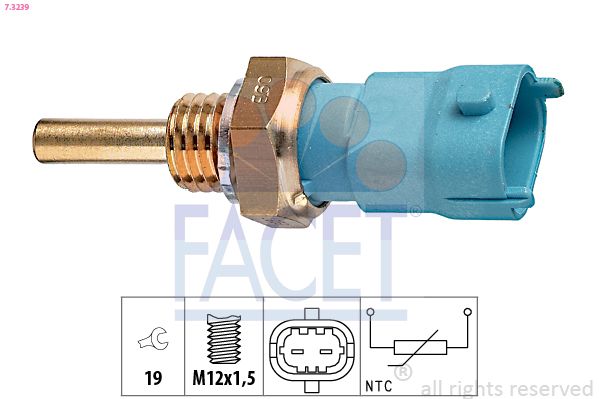 Датчик, температура масла FACET 73239