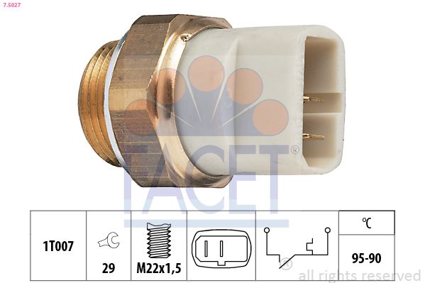 Термовыключатель, вентилятор радиатора FACET 75027