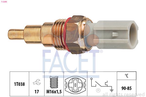 Термовыключатель, вентилятор радиатора FACET 75205