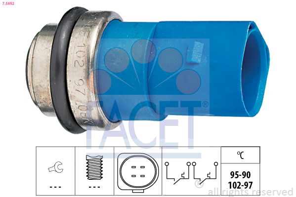 Термовыключатель, вентилятор радиатора FACET 75692