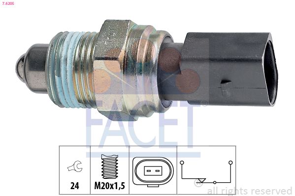 Выключатель, фара заднего хода FACET 76205