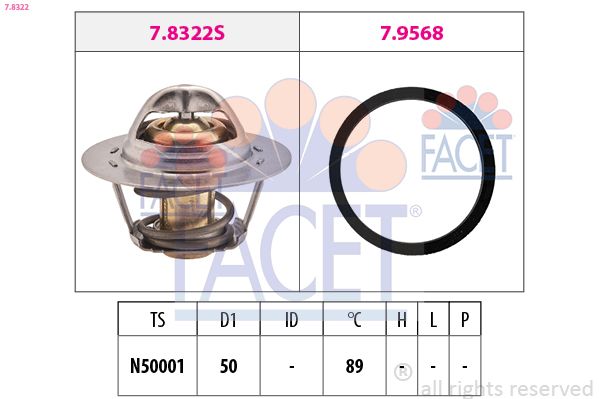 Термостат, охлаждающая жидкость FACET 78322