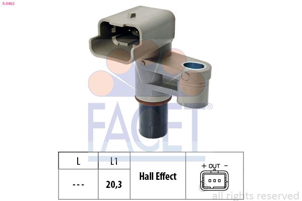 Датчик, число оборотов двигателя FACET 90462