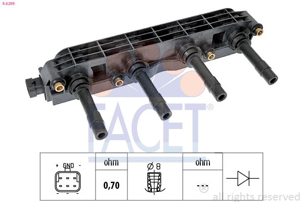 Катушка зажигания FACET 96299